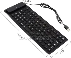 Flexible Silicone USB Mini Foldable Keyboard