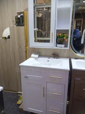 Bathroom Vanity With Washing Hand Basin and Mirror