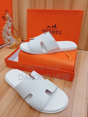 Original HERMES Designer CARTON Palm_white/Black/Brown