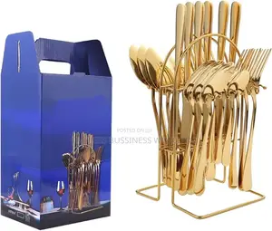 Set of Gold and Silver Cutlery -24 Pieces