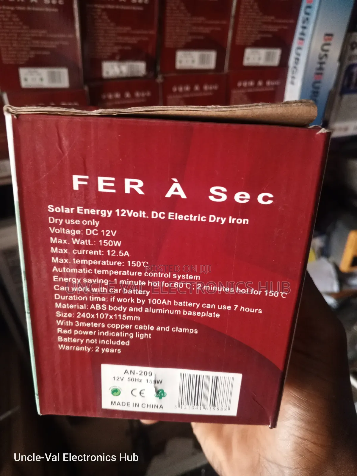 Ferasec 12v Solar/Dc Pressing Iron
