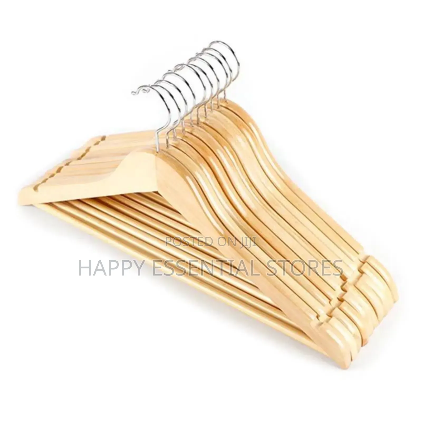 10PCS Solid Wood Hanger Elegant Eco-Friendly Stylish Space-
