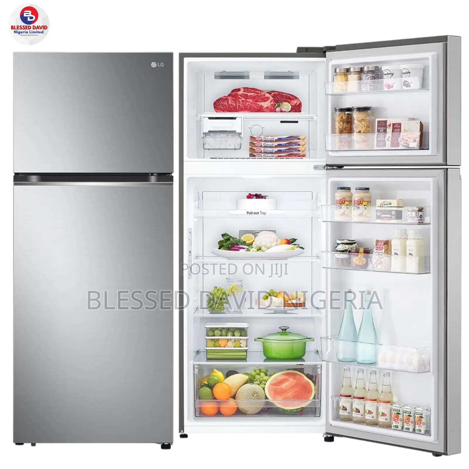 Lg Gn-B392plgb 395l Top Freezer Refrigerator