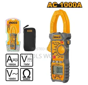 Ingco Digital Ac Clamp Meter 60mω 1000a Dcm100014