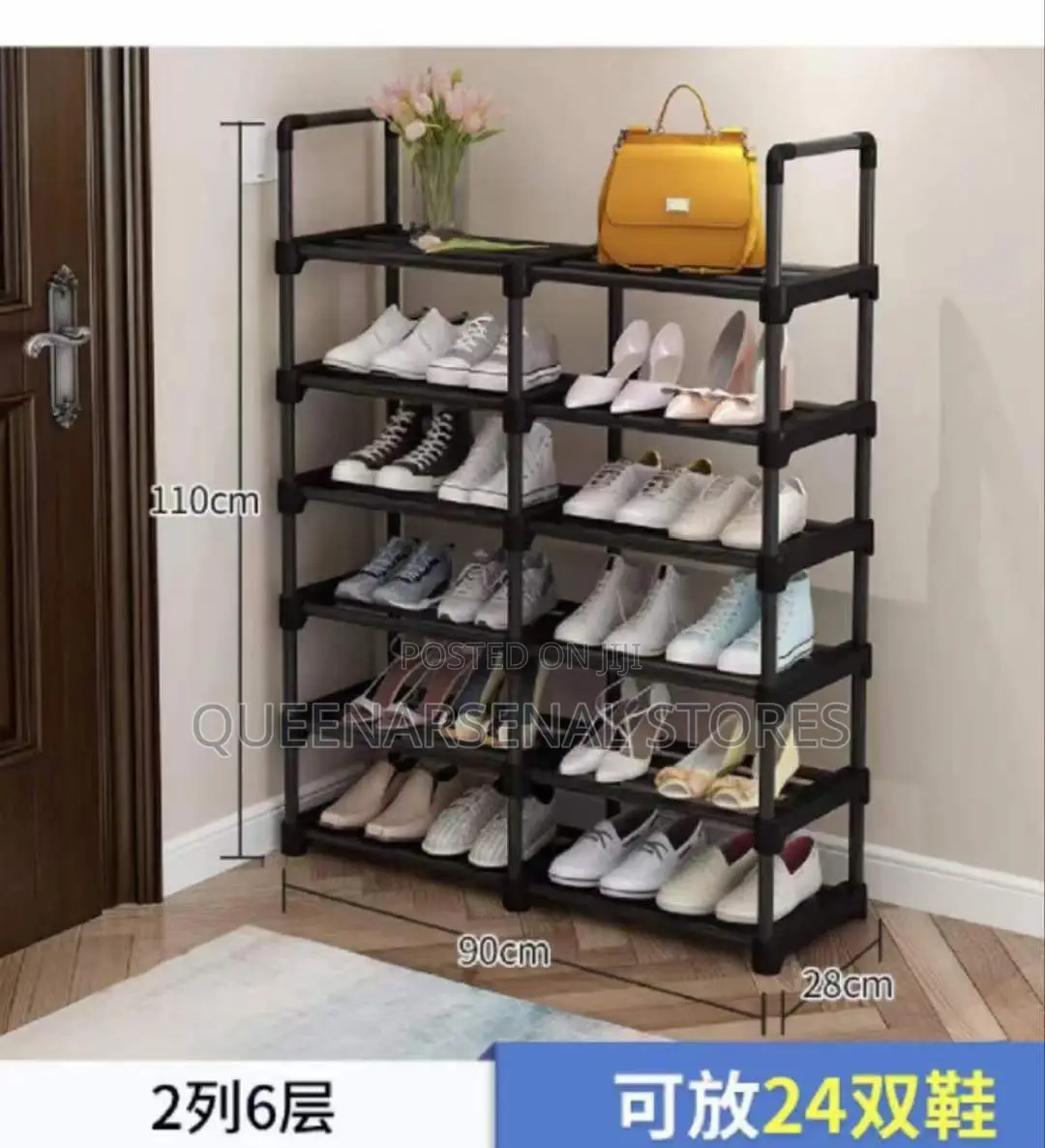 6layer 2 Rolls Shoe Rack