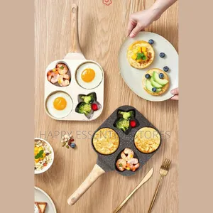 4 Holes Egg Frying Pan Steak Baking Burger Breakfast Maker