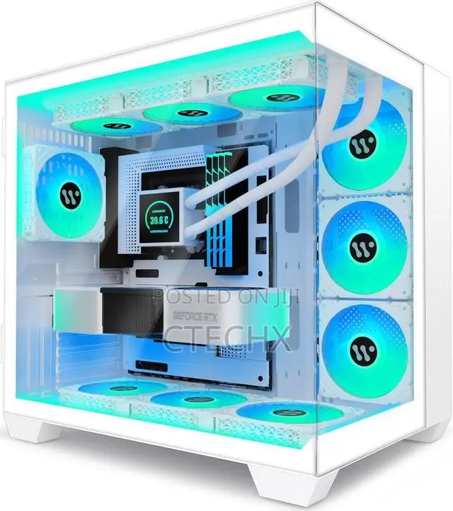 Gaming Computer Case With 6 PWM Argb Fans