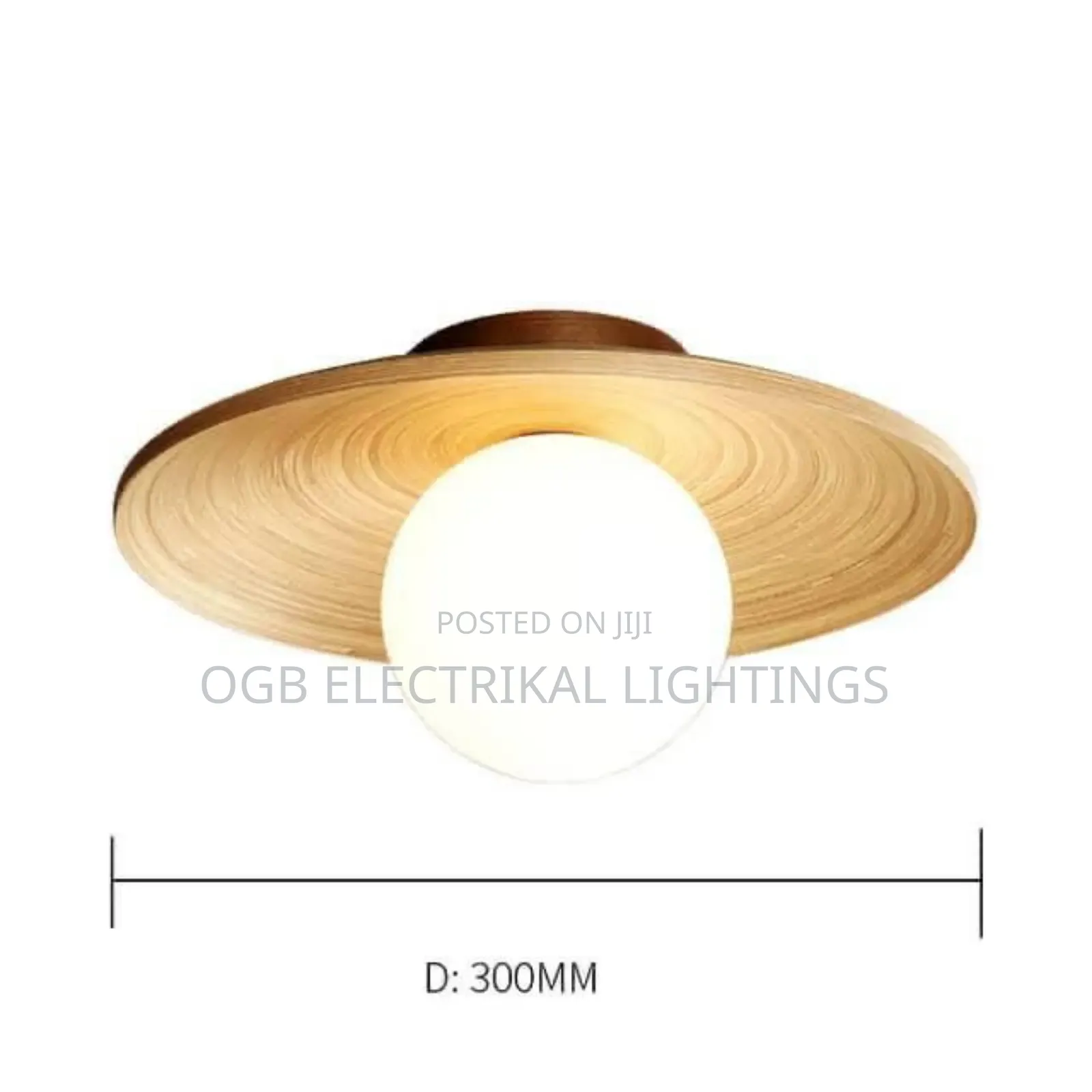 Wooden Disc Pendant Light