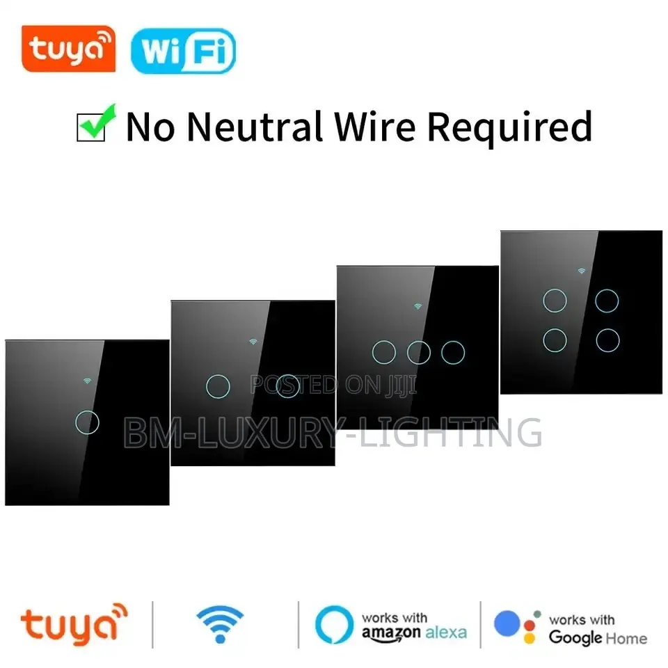 Wi-Fi Smart Switch and Socket Required 1-4 Gang Alexa Google