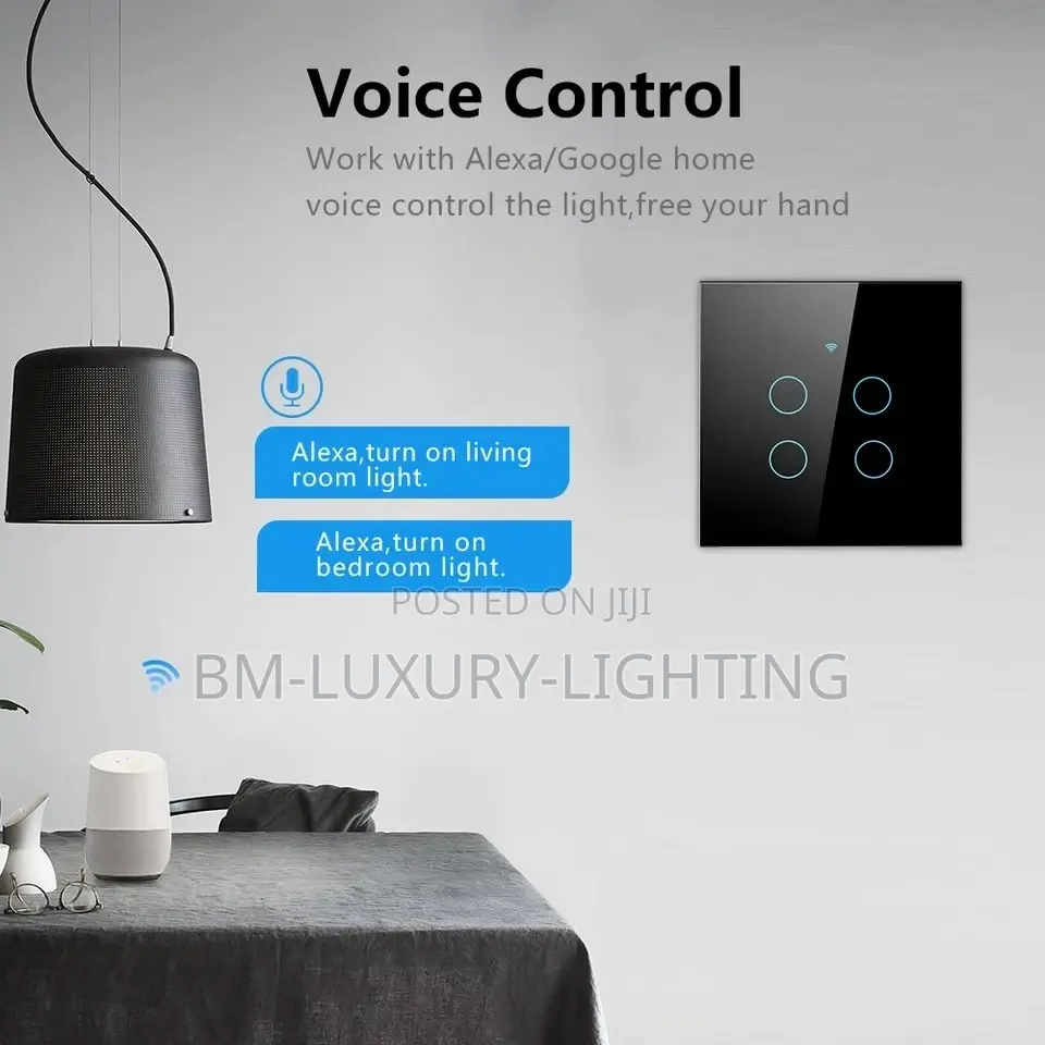 Wi-Fi Smart Switch and Socket Required 1-4 Gang Alexa Google