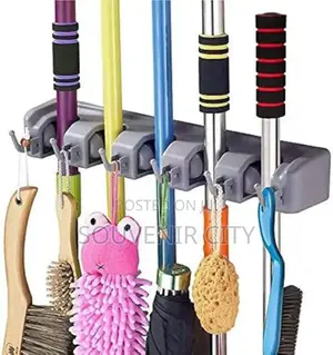 Multipurpose Wall Mounted Mop and Broom Holder