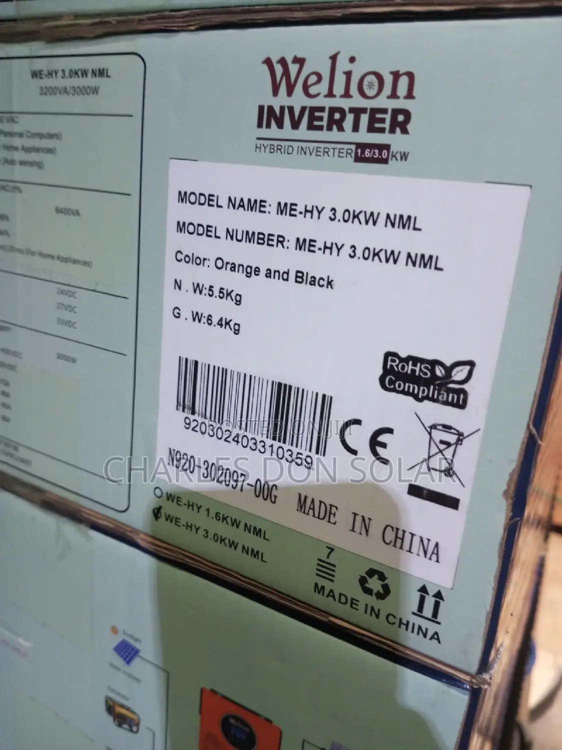 3kva Wellion Solar Inverter