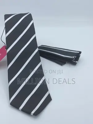 Classic Stylish Tie N Pocket Square Stripes