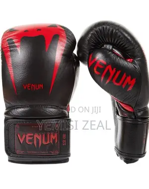 Black Venum Boxing Gloves