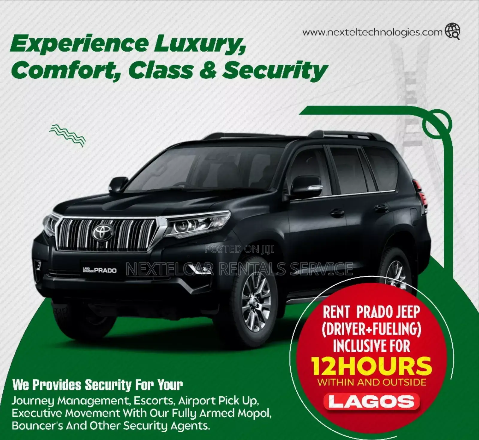 Rent Executive Prado Jeep