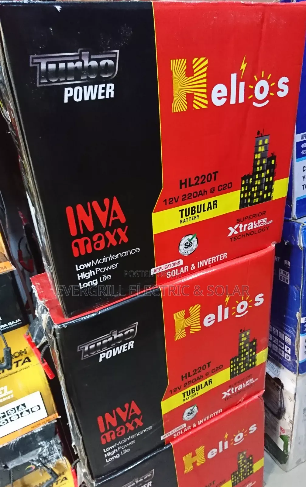 Turbo Power Hellos Tubular Battery 220ah/12v