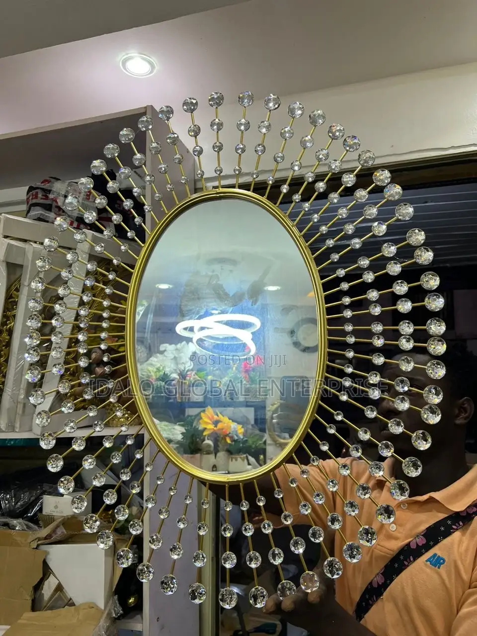 Crystal Big Console Mirror