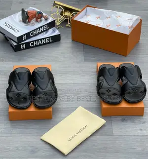 Back In Store Louis Vuitton Leather Pam Slippers