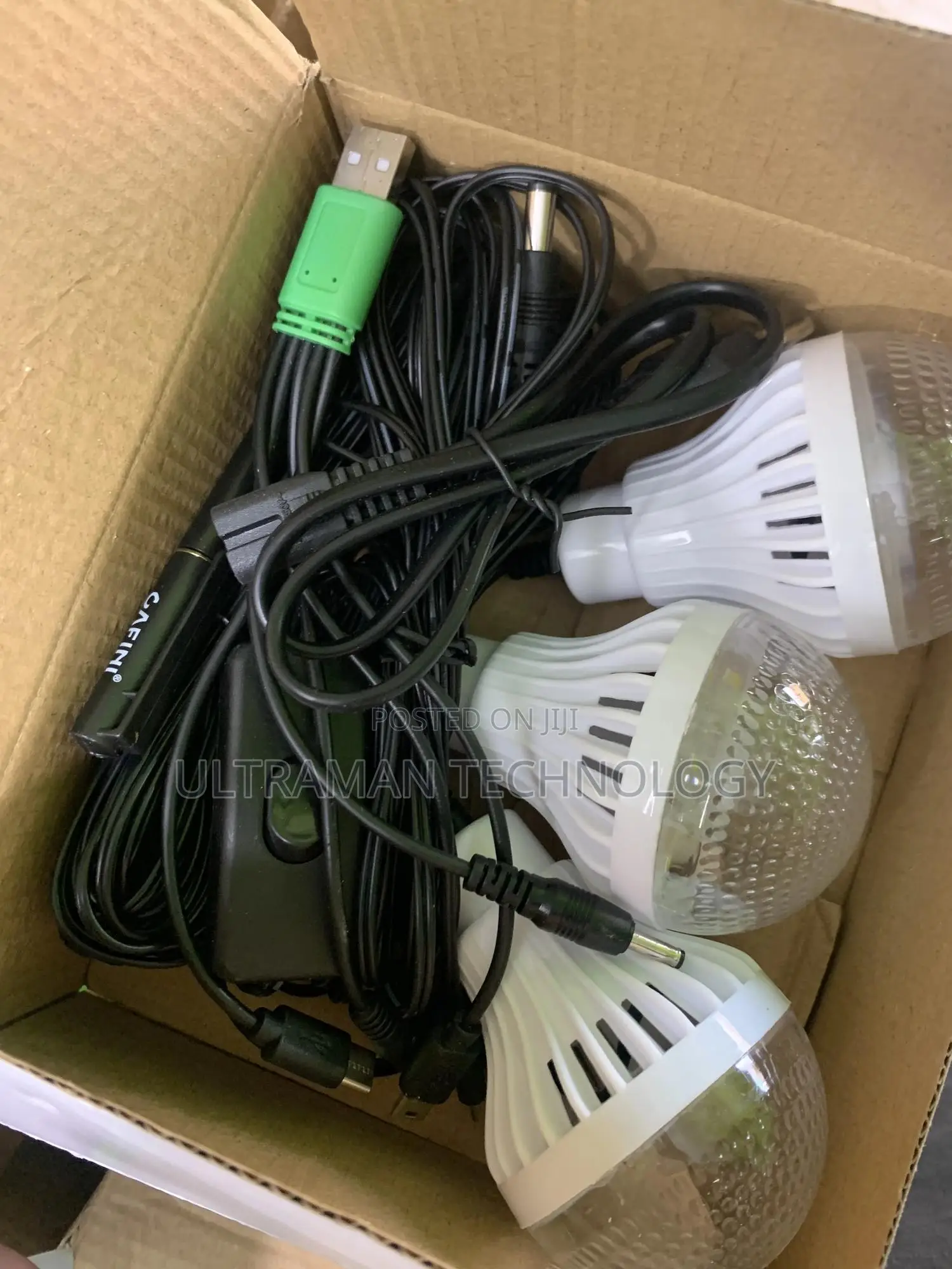 Cafini Solar Lighting System + 3 Bulbs + Solar Panel