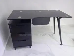 1.2 Meter Office Table With Glass Top