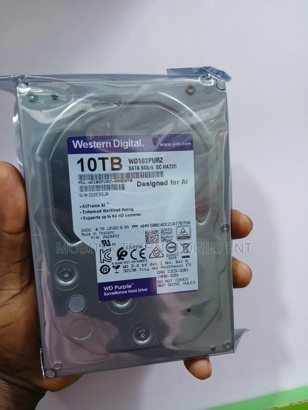 Wd 10tb Surveillance Sata 3.5 Desktop Hard Drive