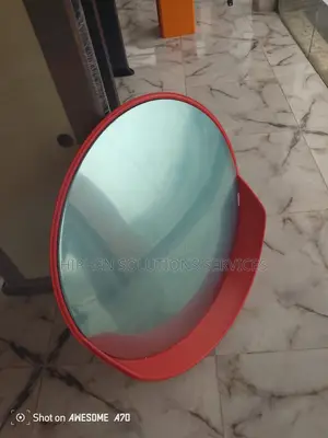 Red Spherical Plastic Mirror For Traffic Safety And Business