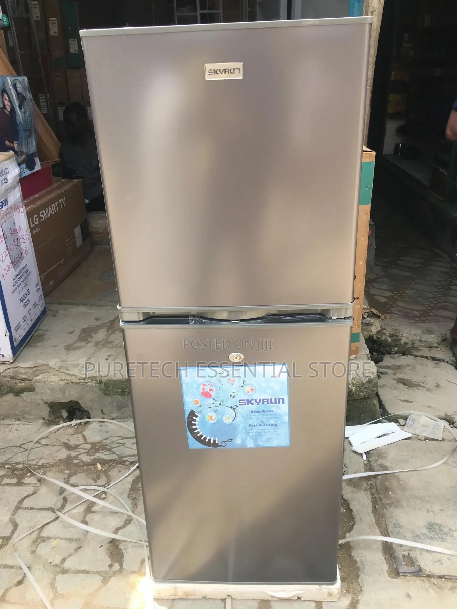 Skyrun Double Door Refrigerator Half/Half BCD195HS
