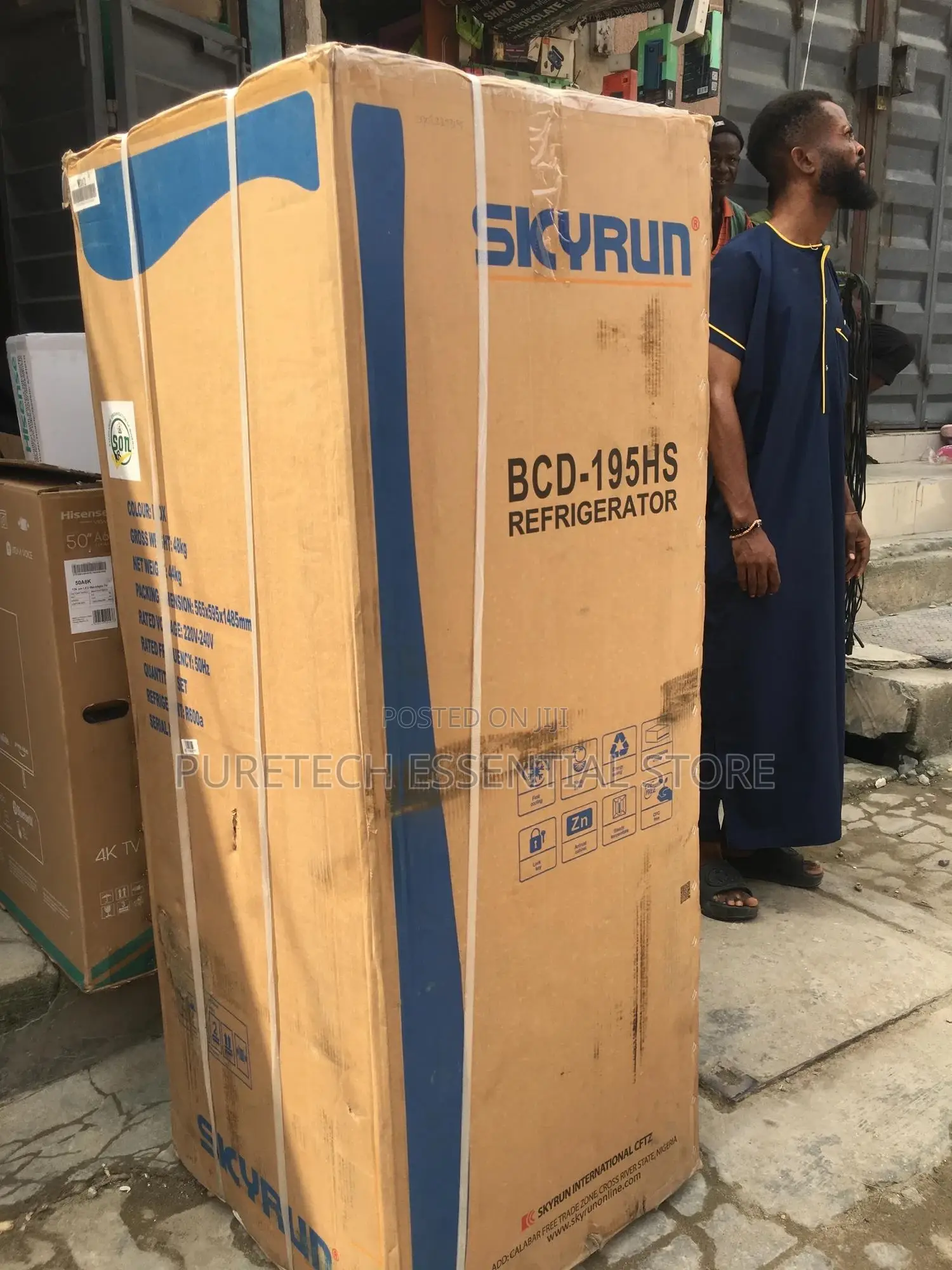 Skyrun Double Door Refrigerator Bcd195hs 200liters