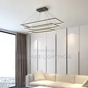 Modern Square LED Chandelier for Living Room Bedroom