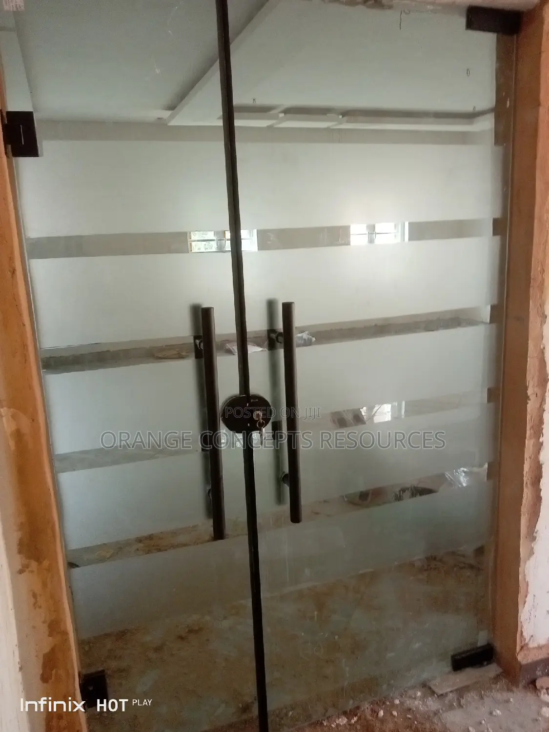 Frameless Glass Double Door