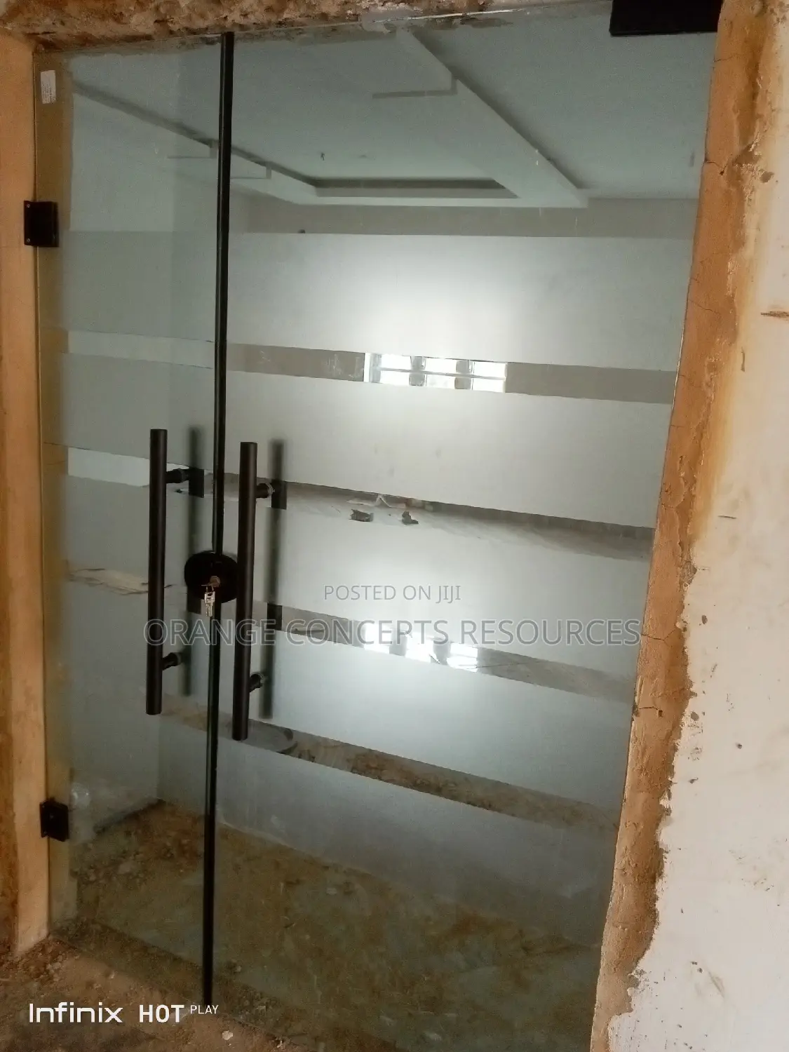 Frameless Glass Double Door