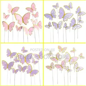 Butterfly Cake Toppers - 4 Packs - 40 Pieces