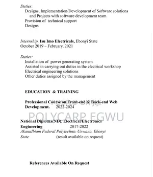 Computing IT CV