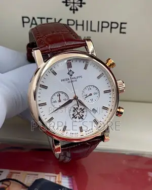 Patek Philippe Leather Chronograph Wristwatch