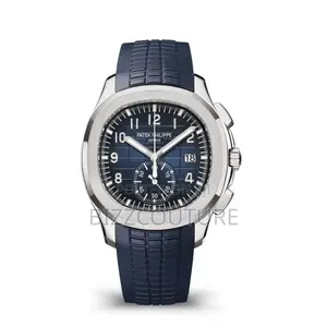 Original PATEK PHILIPPE Geneve Chronograph Blue Rubber Watch