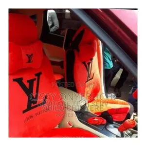 Red + Black Logo LV Seat Cover