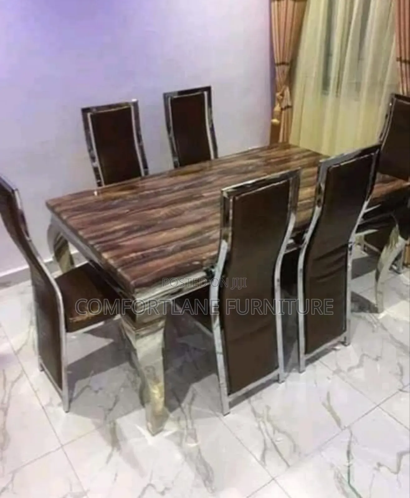 Quality Marble Dining Set With 6 Seaters