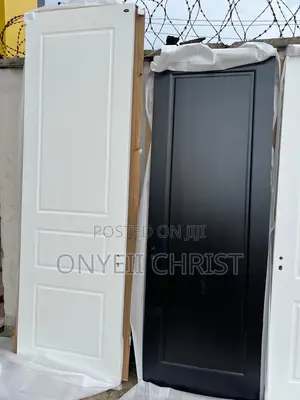 Hard Wooden Door White and Black Walnut