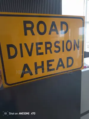 Diversion Ahead Traffic Sign