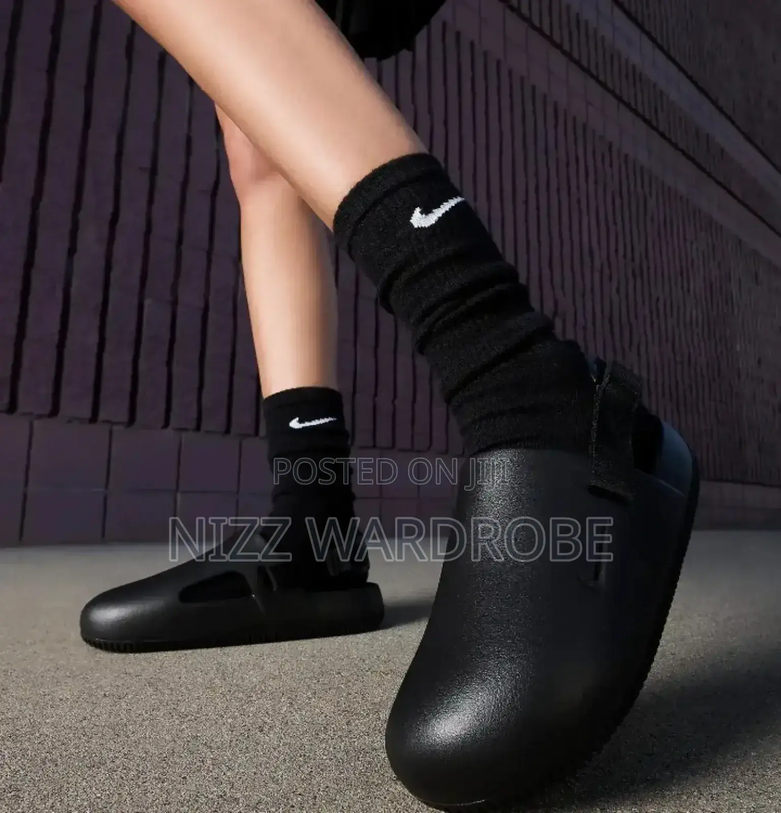 Nike Black Mule Sandals