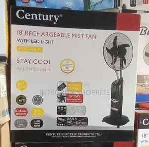 Photo - Century 18inchs Rechargeable Water Mist Fan With LED Light