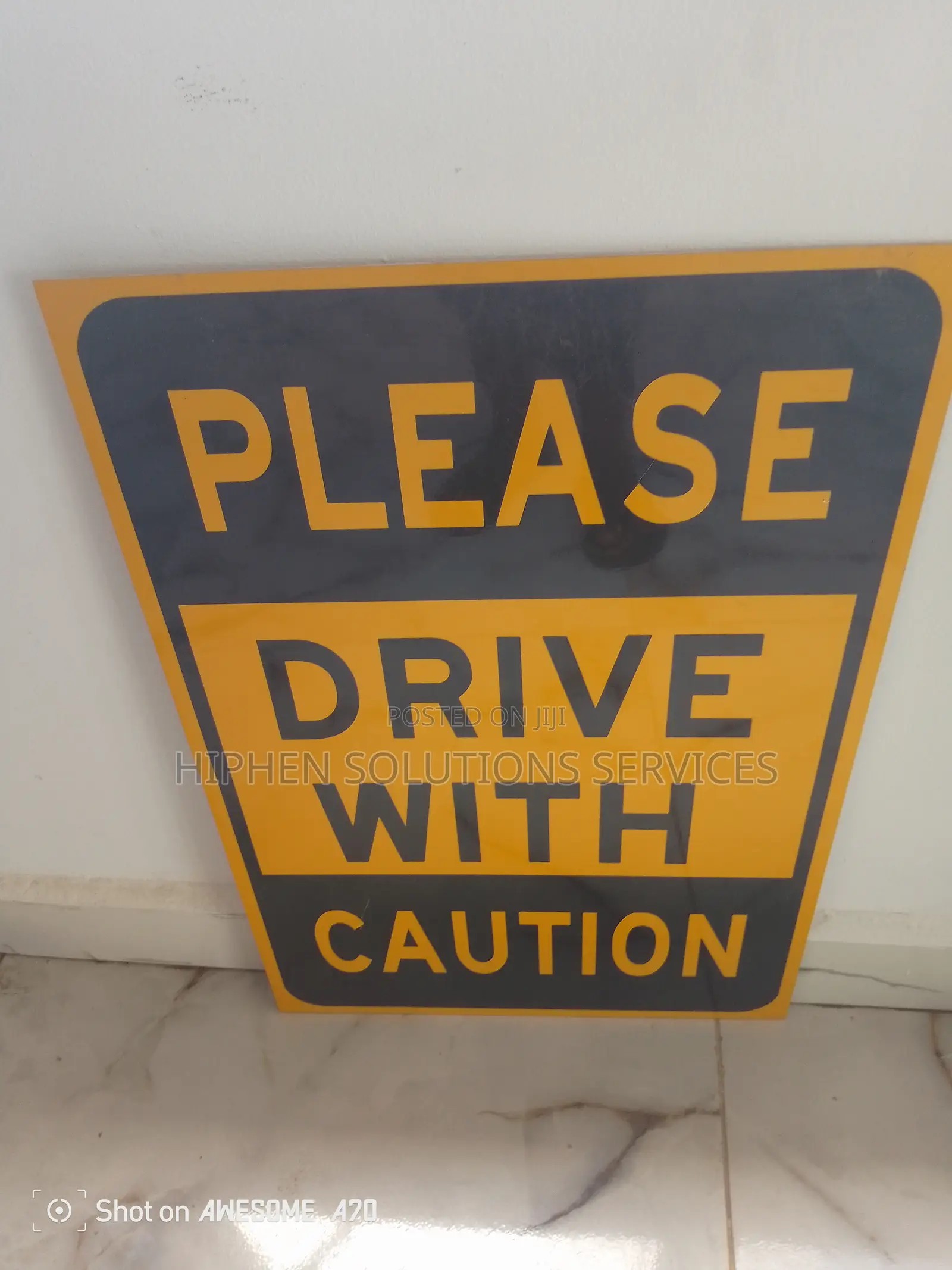Please Drive With Caution Safely Sign