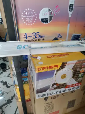 Qasa 56inches Solar Fan White