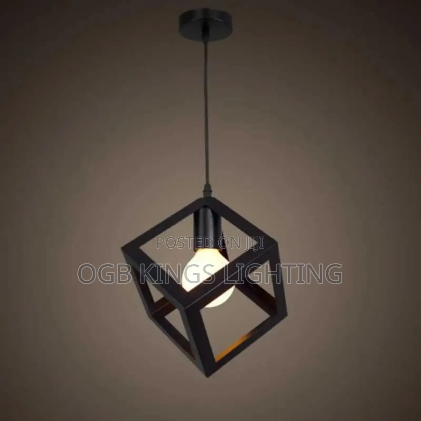 Black Single Dropping Pendant Light Iron E27 Bulb Light