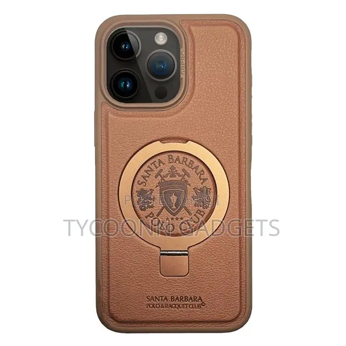 Premium Leather Case for iPhone 15 Pro Max Magsafe Stand