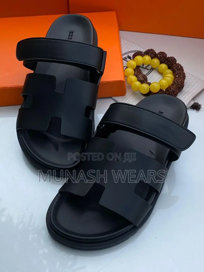 Original Leather Hermes Slipers