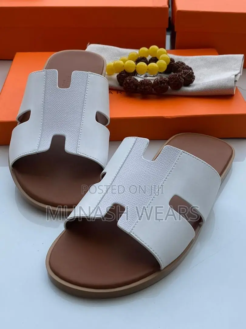 Original Leather Hermes Slipers