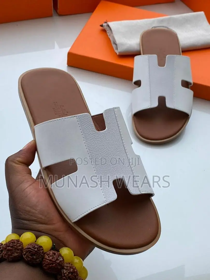 Original Leather Hermes Slipers
