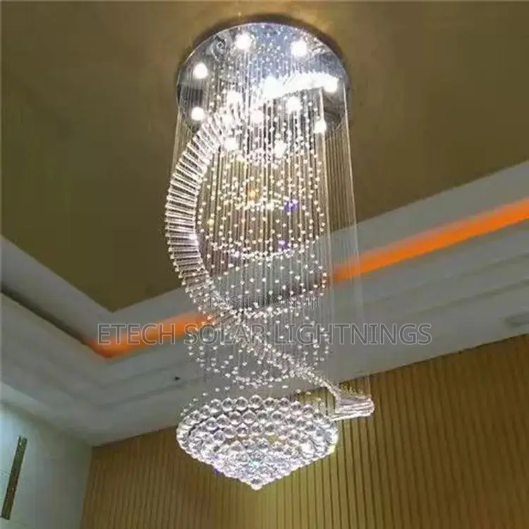 Modern Living Room Staircase Rain Drop Led Chandelier Light
