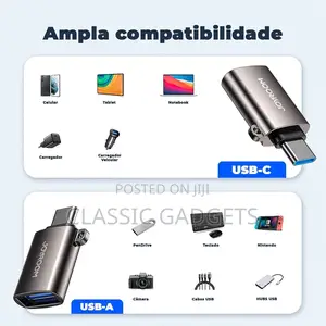 Joyroom S-H151 Type-C Male USB Female Preto Adapter